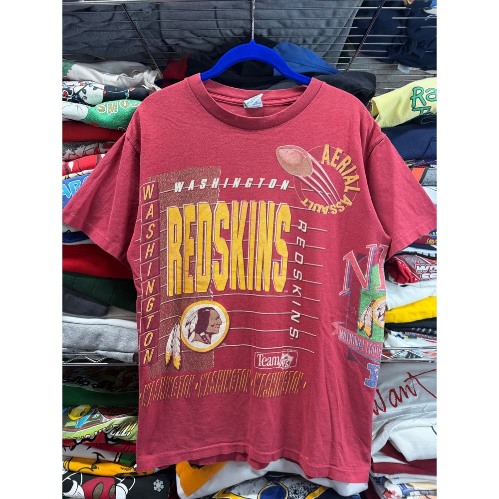 Vintage 1992 Washington Redskins Salem Sportswear T-Shirt Mens M All Over Print